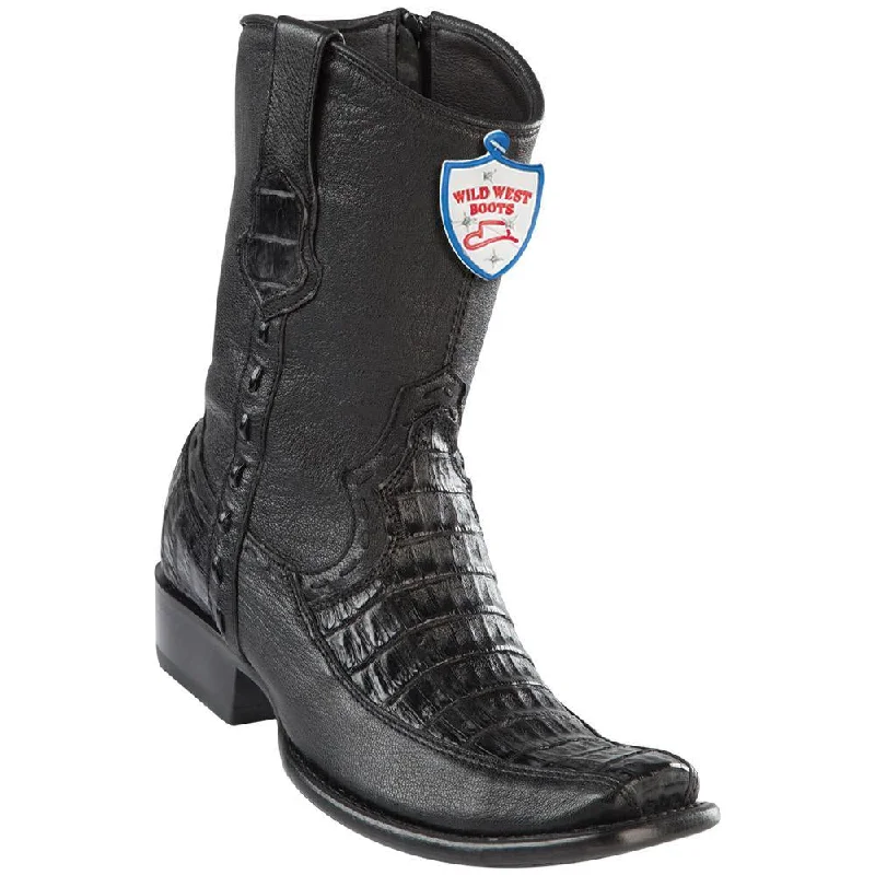 Slip-On Winter Shoes Wild West Boots #279BF8205 Men's | Color Black | Men’s Wild West Caiman Belly With Deer Boots Dubai Toe Handcrafted Slip-On Winter Shoes Wild West Boots #279BF8205 Men's | Color Black | Men’s Wild West Caiman Belly With Deer Boots Dubai Toe Handcrafted