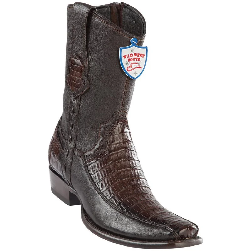 Summer Sports Shoes Wild West Boots #279BF8216 Men's | Color Faded Brown | Men’s Wild West Caiman Belly With Deer Boots Dubai Toe Handcrafted Summer Sports Shoes Wild West Boots #279BF8216 Men's | Color Faded Brown | Men’s Wild West Caiman Belly With Deer Boots Dubai Toe Handcrafted