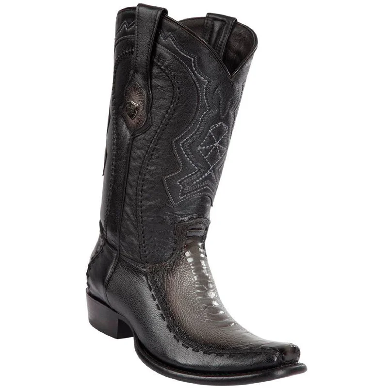 Formal Leather Shoes Wild West Boots #279F0538 Men's | Color Faded Gray | Men’s Wild West Ostrich Leg Boots Dubai Toe Handcrafted Formal Leather Shoes Wild West Boots #279F0538 Men's | Color Faded Gray | Men’s Wild West Ostrich Leg Boots Dubai Toe Handcrafted