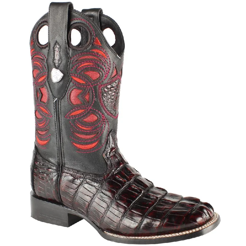 Casual Sandals Collection Wild West Boots #28240118 Men's | Color Black Cherry | Men’s Wild West Caiman Tail Boots Handcrafted Casual Sandals Collection Wild West Boots #28240118 Men's | Color Black Cherry | Men’s Wild West Caiman Tail Boots Handcrafted
