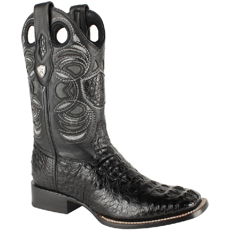 Luxury Sneakers For Sale Wild West Boots #28240205 Men's | Color Black | Men’s Wild West Caiman Hornback Boots Square Toe Handcrafted