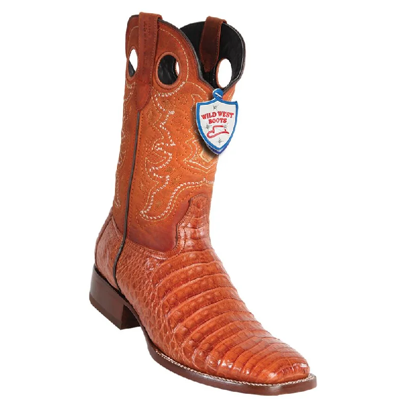 Comfortable Formal Footwear Wild West Boots #28248203 Men's | Color Cognac | Men's Wild West Wide Square Toe Caiman Belly Boots Handcrafted Comfortable Formal Footwear Wild West Boots #28248203 Men's | Color Cognac | Men's Wild West Wide Square Toe Caiman Belly Boots Handcrafted