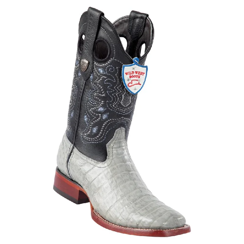 Fashionable Sneakers Collection Wild West Boots #28248209 Men's | Color Gray | Men's Wild West Square Toe Caiman Belly Boots Handcrafted Fashionable Sneakers Collection Wild West Boots #28248209 Men's | Color Gray | Men's Wild West Square Toe Caiman Belly Boots Handcrafted