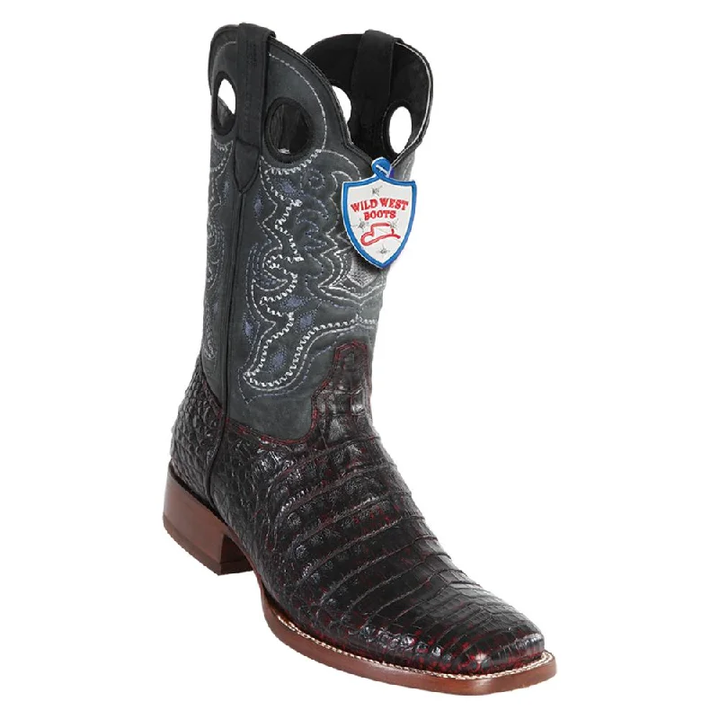 Durable Snow Boots Wild West Boots #28248218 Men's | Color Black Cherry | Men's Wild West Square Toe Caiman Belly Boots Handcrafted Durable Snow Boots Wild West Boots #28248218 Men's | Color Black Cherry | Men's Wild West Square Toe Caiman Belly Boots Handcrafted