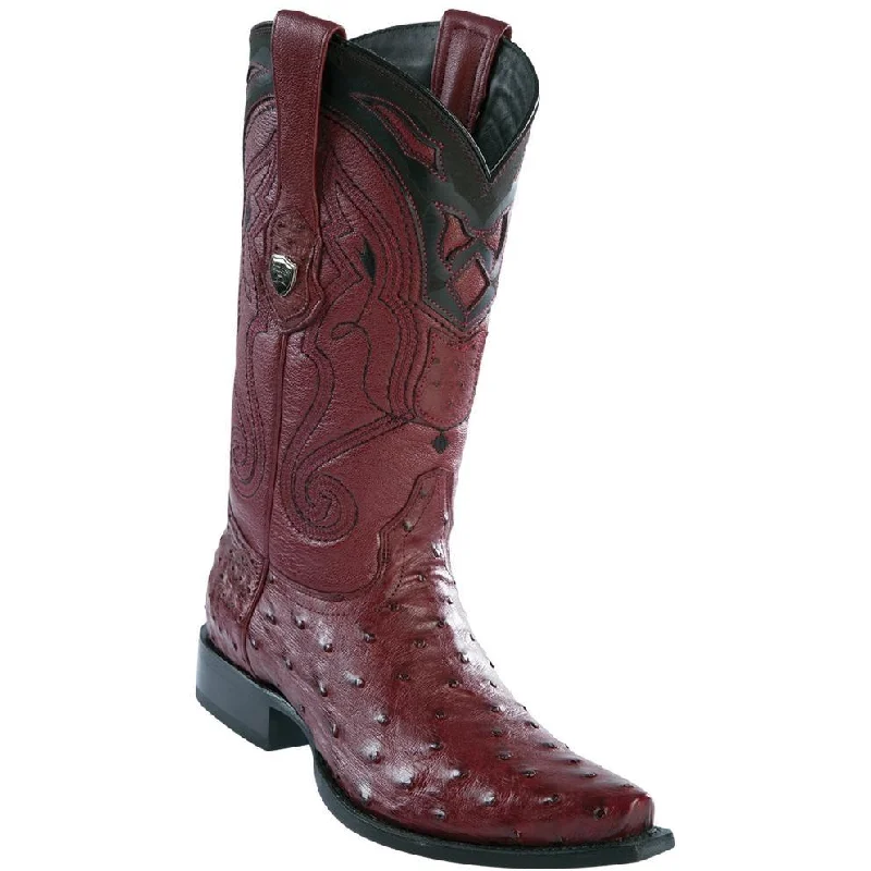 Stylish Work Shoes Wild West Boots #2940306 Men's | Color Burgundy | Men’s Wild West Ostrich Boots Dubai Toe Handcrafted