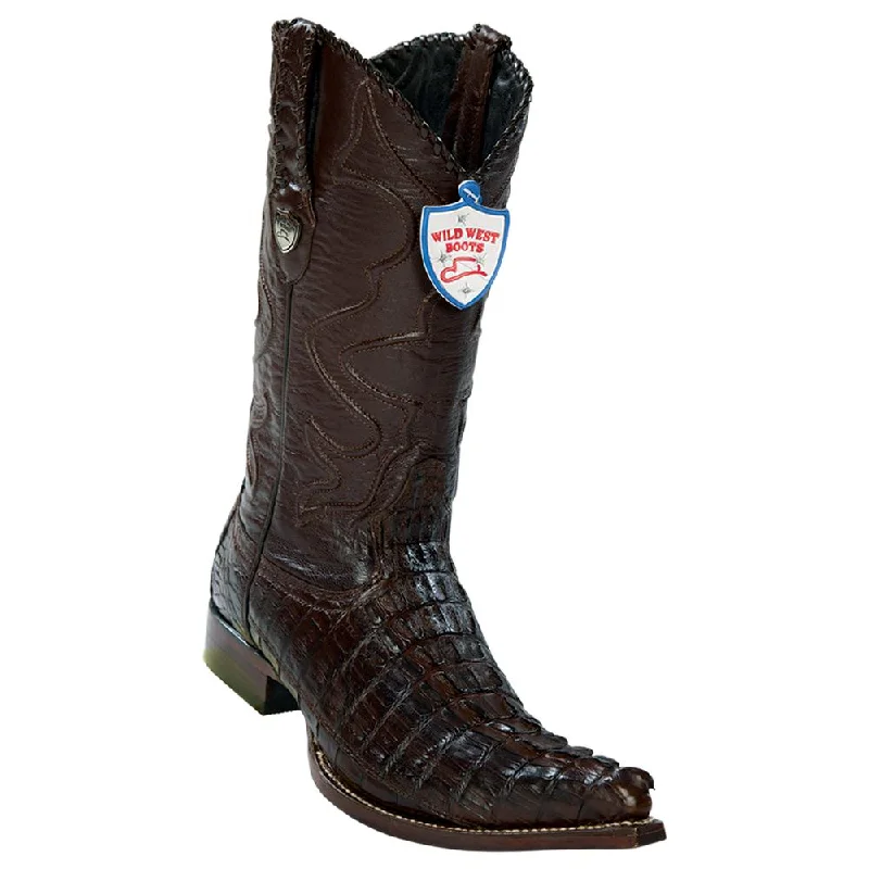 Lightweight Snow Boots Wild West Boots #2950107 Men's | Color Brown | Men's Wild West Caiman Tail 3x Toe Boots Handcrafted Lightweight Snow Boots Wild West Boots #2950107 Men's | Color Brown | Men's Wild West Caiman Tail 3x Toe Boots Handcrafted