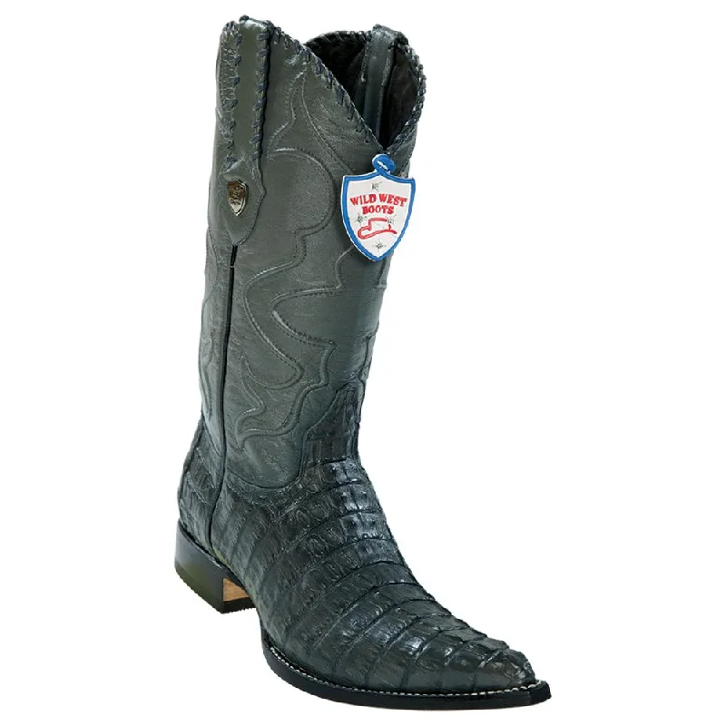 Comfortable Winter Sneakers Wild West Boots #2950109 Men's | Color Gray | Men's Wild West Caiman Tail 3x Toe Boots Handcrafted Comfortable Winter Sneakers Wild West Boots #2950109 Men's | Color Gray | Men's Wild West Caiman Tail 3x Toe Boots Handcrafted
