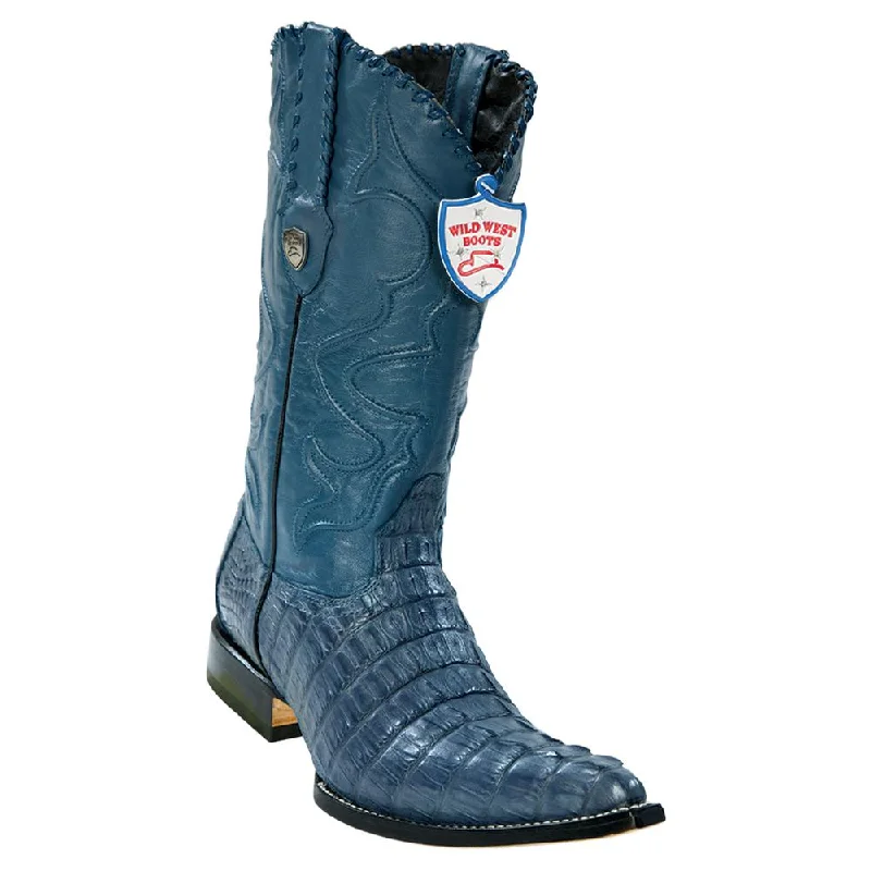 Outdoor Sneakers Collection Wild West Boots #2950114 Men's | Color Blue Jean | Men's Wild West Caiman Tail 3x Toe Boots Handcrafted Outdoor Sneakers Collection Wild West Boots #2950114 Men's | Color Blue Jean | Men's Wild West Caiman Tail 3x Toe Boots Handcrafted
