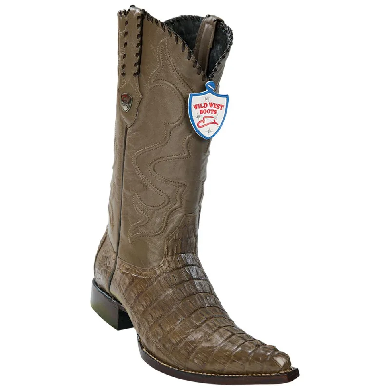 Best Dress Shoes Wild West Boots #2950165 Men's | Color Mink | Men's Wild West Caiman Tail 3x Toe Boots Handcrafted Best Dress Shoes Wild West Boots #2950165 Men's | Color Mink | Men's Wild West Caiman Tail 3x Toe Boots Handcrafted