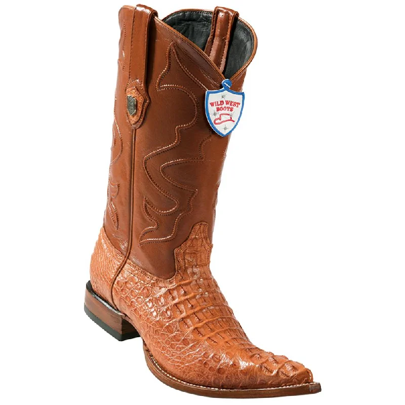 Durable Flip Flops Wild West Boots #2950203 Men's | Color Cognac | Men's Wild West Caiman Hornback 3x Toe Boots Handcrafted Durable Flip Flops Wild West Boots #2950203 Men's | Color Cognac | Men's Wild West Caiman Hornback 3x Toe Boots Handcrafted