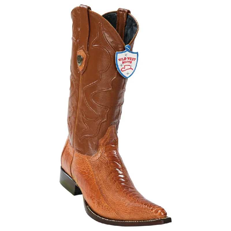 Fashion Sneakers For Work Wild West Boots #2950503 Men's | Color Cognac | Men's Wild West Ostrich Leg 3x Toe Boots Handcrafted Fashion Sneakers For Work Wild West Boots #2950503 Men's | Color Cognac | Men's Wild West Ostrich Leg 3x Toe Boots Handcrafted