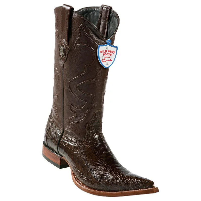Affordable Hiking Shoes Wild West Boots #2950507 Men's | Color Brown | Men's Wild West Ostrich Leg 3x Toe Boots Handcrafted Affordable Hiking Shoes Wild West Boots #2950507 Men's | Color Brown | Men's Wild West Ostrich Leg 3x Toe Boots Handcrafted