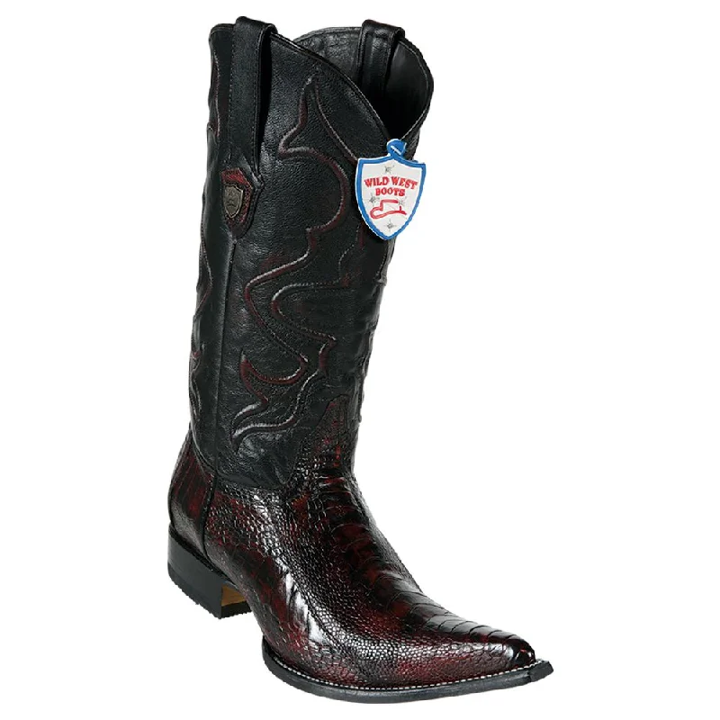 Chic High Heels Collection Wild West Boots #2950518 Men's | Color Black Cherry | Men's Wild West Ostrich Leg 3x Toe Boots Handcrafted Chic High Heels Collection Wild West Boots #2950518 Men's | Color Black Cherry | Men's Wild West Ostrich Leg 3x Toe Boots Handcrafted