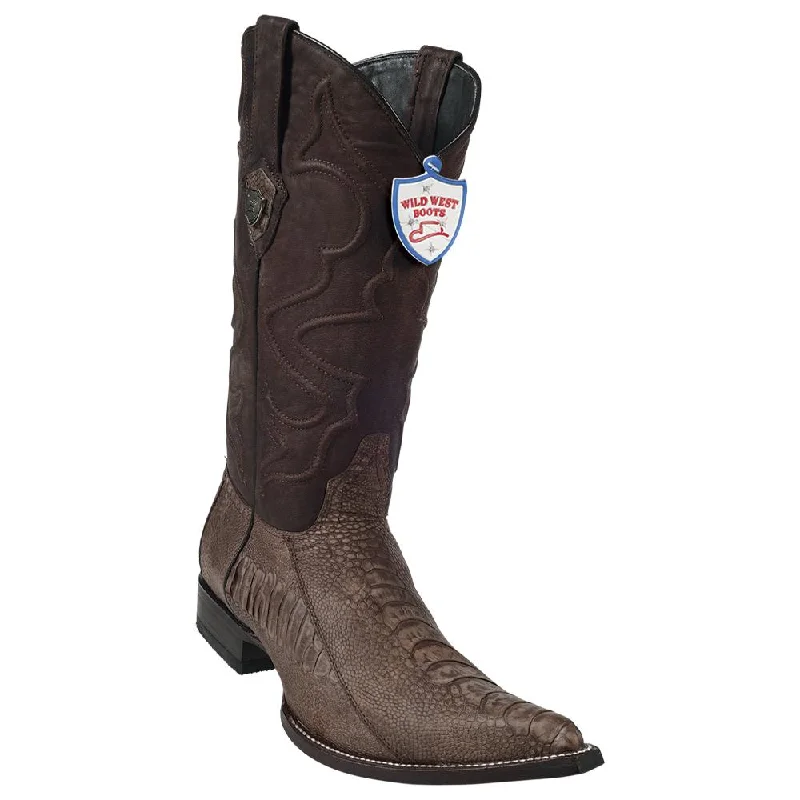 Comfortable Loafers For Men Wild West Boots #295G0507 Men's | Color Sanded Brown | Men's Wild West Ostrich Leg 3x Toe Boots Handcrafted Comfortable Loafers For Men Wild West Boots #295G0507 Men's | Color Sanded Brown | Men's Wild West Ostrich Leg 3x Toe Boots Handcrafted