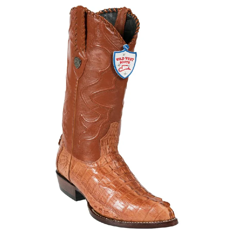Casual Sports Footwear Wild West Boots #2990103 Men's | Color Cognac | Men's Wild West Caiman Tail J Toe Boots Handcrafted Casual Sports Footwear Wild West Boots #2990103 Men's | Color Cognac | Men's Wild West Caiman Tail J Toe Boots Handcrafted