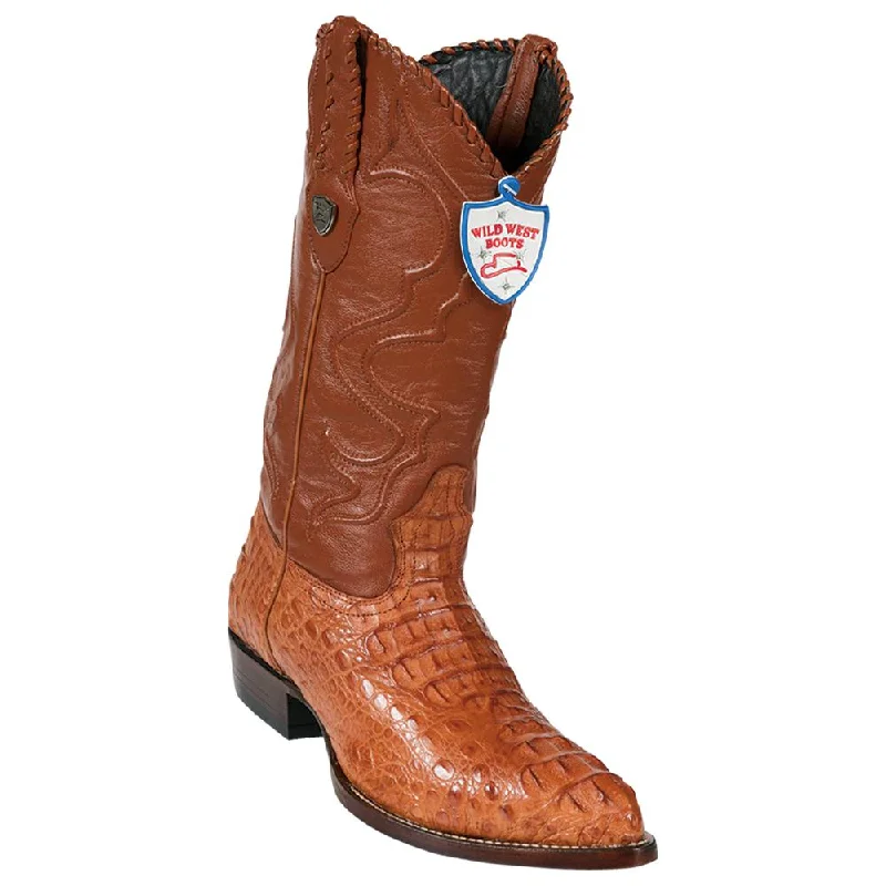 Breathable Hiking Footwear Wild West Boots #2990203 Men's | Color Cognac | Men's Wild West Caiman Hornback J Toe Boots Handcrafted Breathable Hiking Footwear Wild West Boots #2990203 Men's | Color Cognac | Men's Wild West Caiman Hornback J Toe Boots Handcrafted