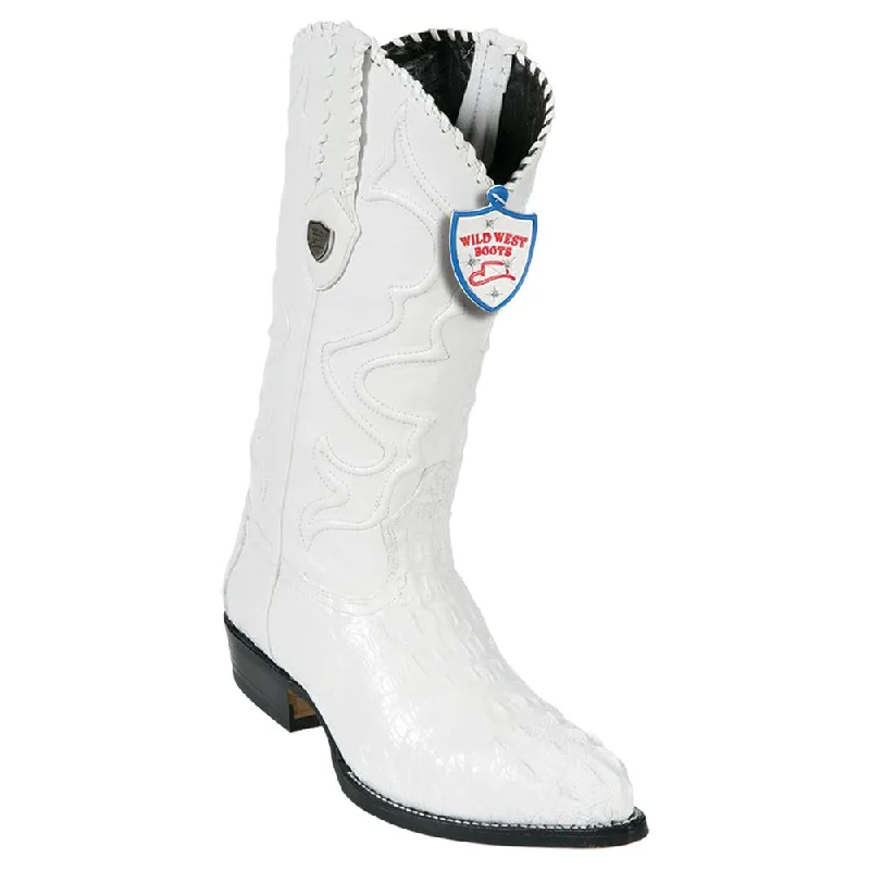 Comfortable Lace-Up Boots Wild West Boots #2990228 Men's | Color White | Men's Wild West Caiman Hornback J Toe Boots Handcrafted Comfortable Lace-Up Boots Wild West Boots #2990228 Men's | Color White | Men's Wild West Caiman Hornback J Toe Boots Handcrafted