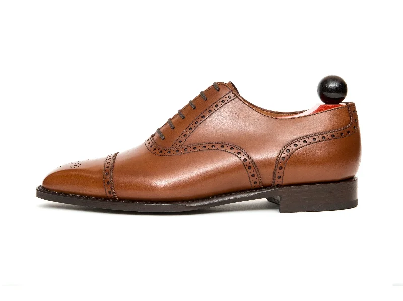 Comfortable Running Boots Windermere - MTO - Caramel Calf - MGF Last - Single Leather Sole
