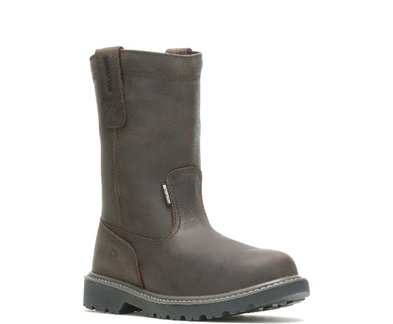 Trendy Casual Sandals For Sale Wolverine Men's Floorhand Waterproof 10-inch Wellington Work Boot