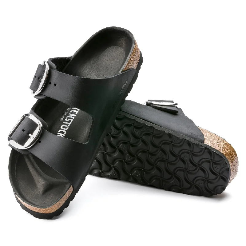 High Fashion Sneakers Women's Birkenstock Arizona Big Buckle Oiled Leather Color: Black High Fashion Sneakers Women's Birkenstock Arizona Big Buckle Oiled Leather Color: Black