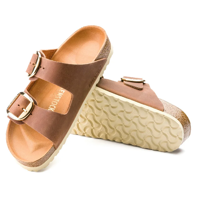 Comfortable Walking Sandals Women's Birkenstock Arizona Big Buckle Oiled Leather Color: Cognac (MEDIUM/NARROW WIDTH) Comfortable Walking Sandals Women's Birkenstock Arizona Big Buckle Oiled Leather Color: Cognac (MEDIUM/NARROW WIDTH)