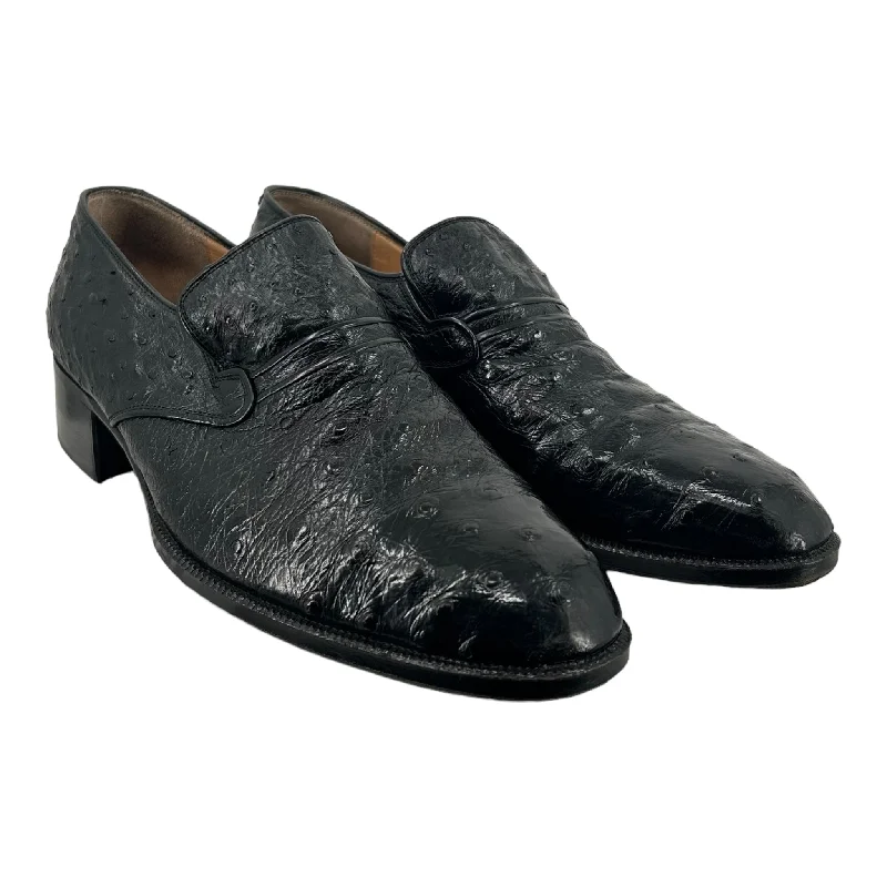 Trendy Hiking Sandals Sale Christian Dior/Dress Shoes/US 8.5/Black/OstrichLeather/