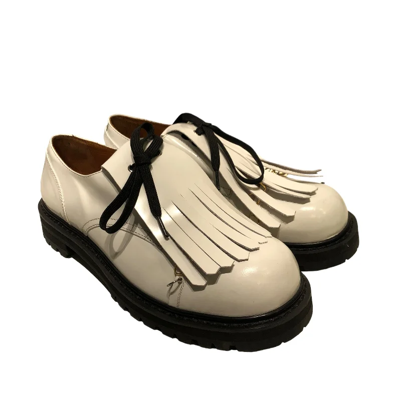 Comfortable Hiking Boots For Winter MARNI/Dress Shoes/US 13/Leather/WHT/TASSEL DERBY SHOES