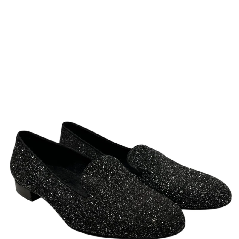 Durable Running Sandals SAINT LAURENT/Dress Shoes/EU 39/BLK/GLITTER SLIP ON