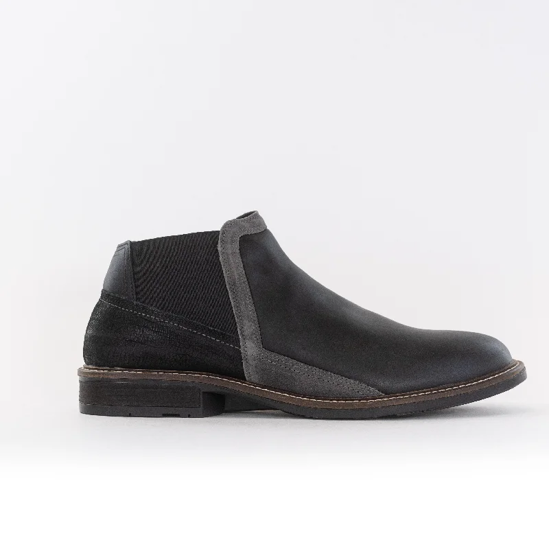 Comfortable Leather Boots Naot Business (Men's) - Black Grey Combo