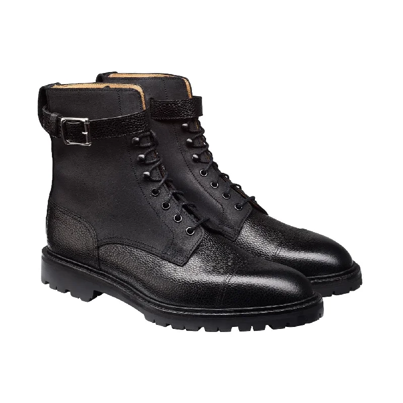 Running Sneakers For Sale Aldershot Black Scotch Grain & Black Rough-Out Suede