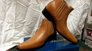 Fashionable Hiking Boots Arthur -- Men's Twin Gore High Heel Dress Boot -- Tan
