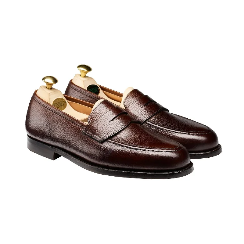 Stylish Sneakers For Hiking Boston Dark Brown Country Calf Grain