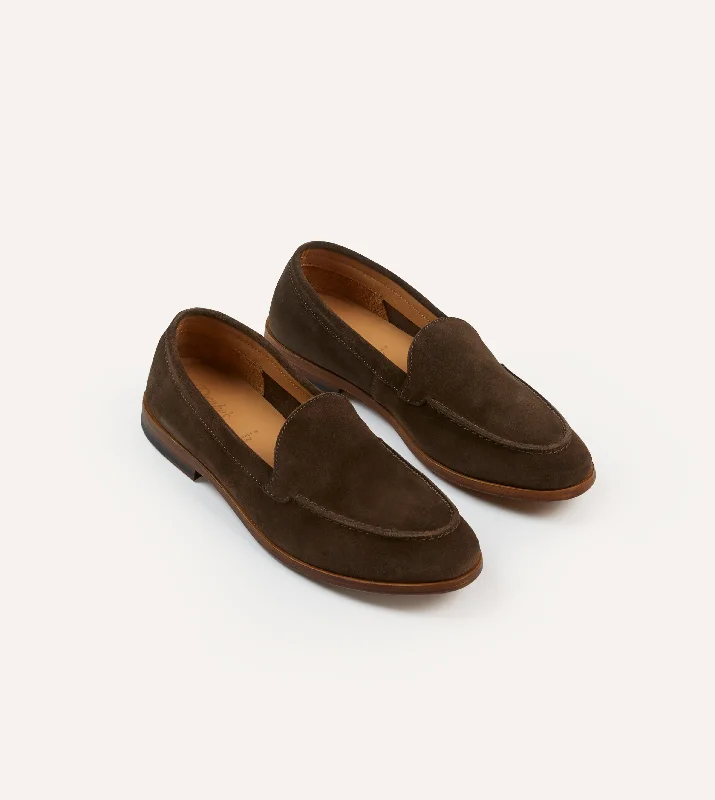 Stylish Running Sandals Brown Suede Henri Summer Loafer