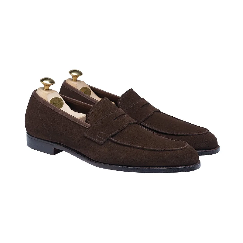 Designer Winter Boots Cadogan Dark Brown Calf Suede