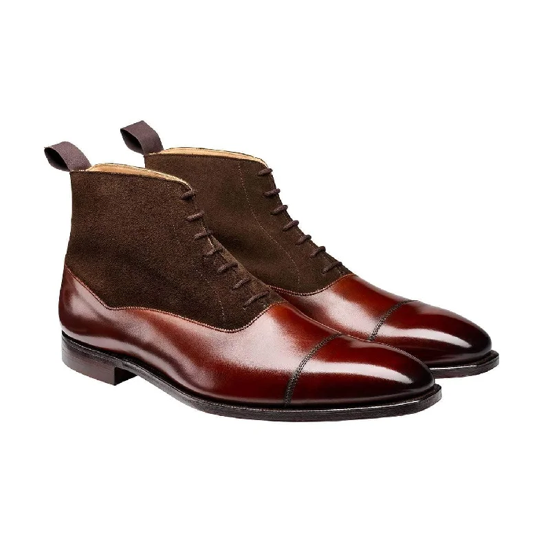 Casual Running Boots Charlton Chestnut Calf & Dark Brown Suede