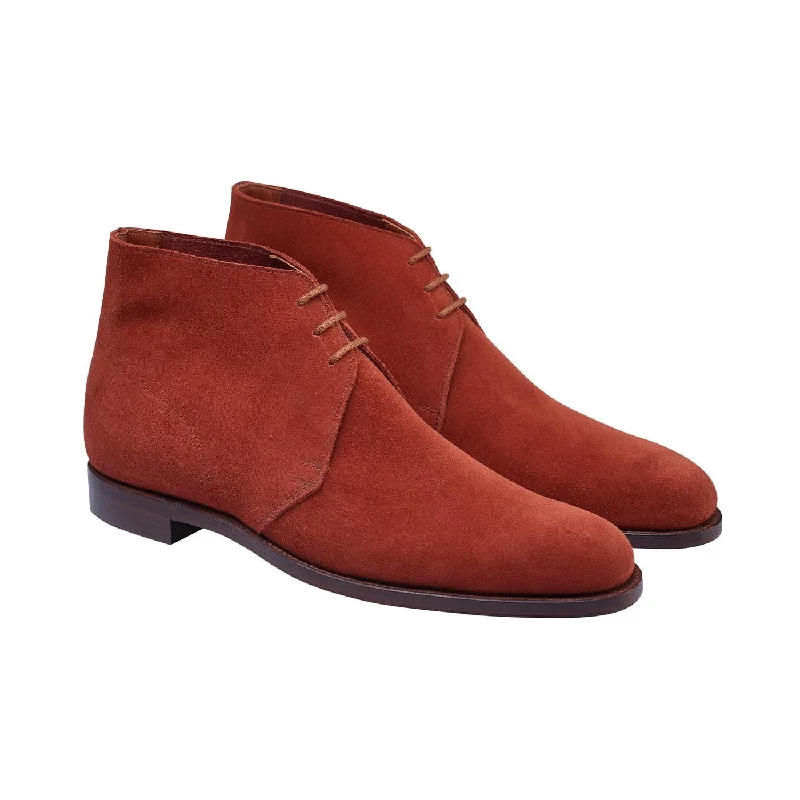 Casual Hiking Shoes Chukka Terracotta Suede