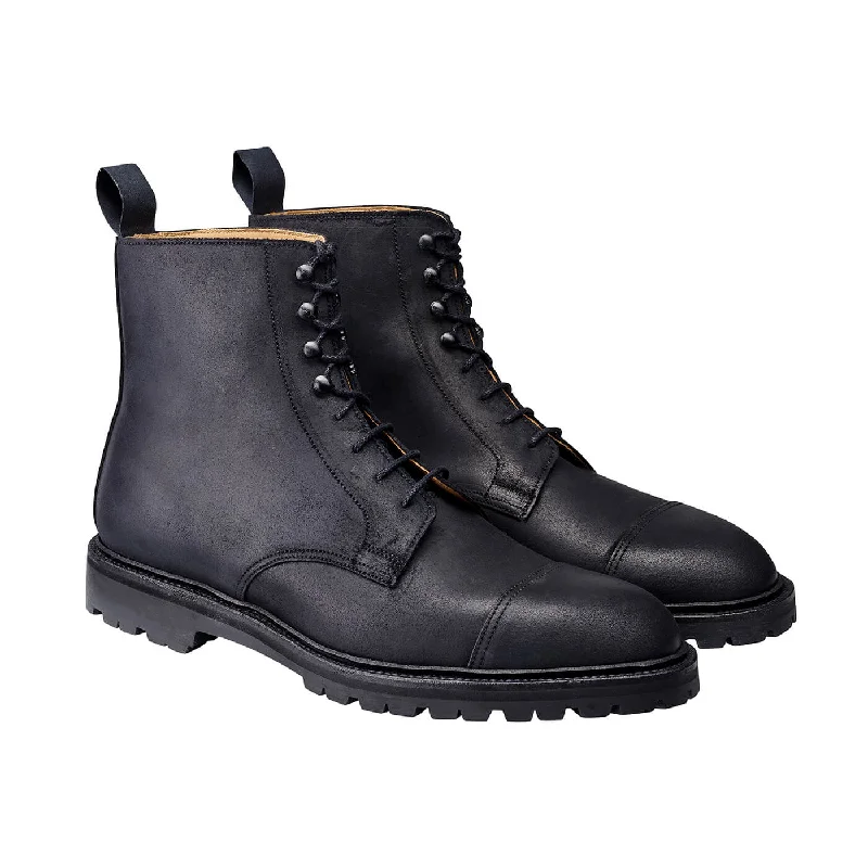 Running Shoes For Hiking Coniston Black Rough-Out Suede