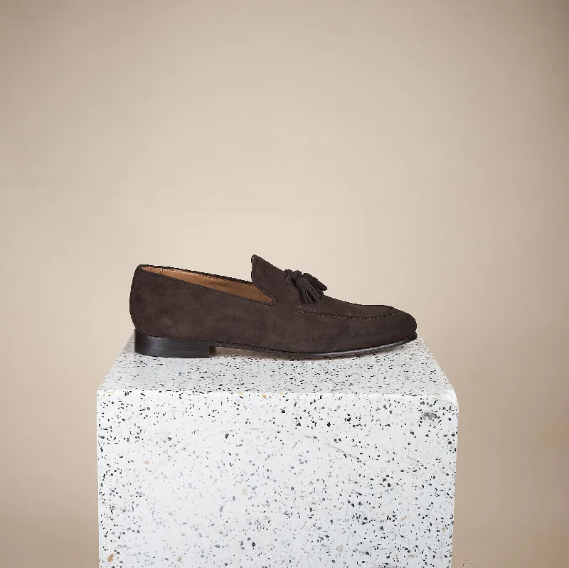 Comfortable Flip Flops For Sale Mirto - Men's Tassel Loafer Brown Suede