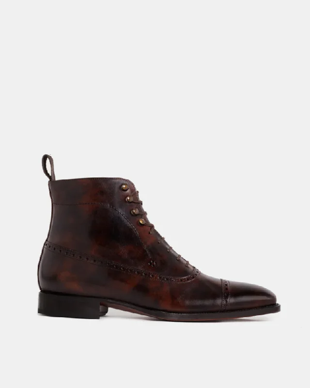 Casual Running Sneakers Museum Brown Balmoral Brogue Boot