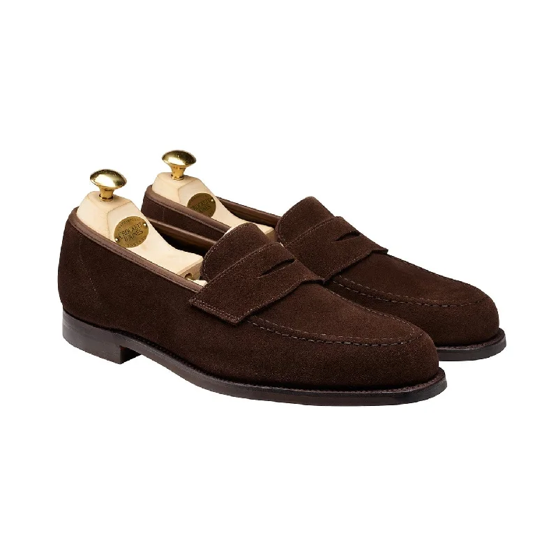 Comfortable Lace-Up Shoes Harvard 2 Dark Brown Suede