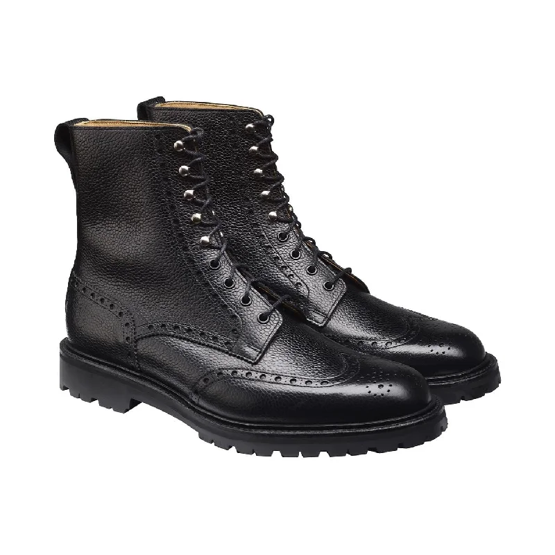 Designer Running Shoes Islay Black Scotch Grain