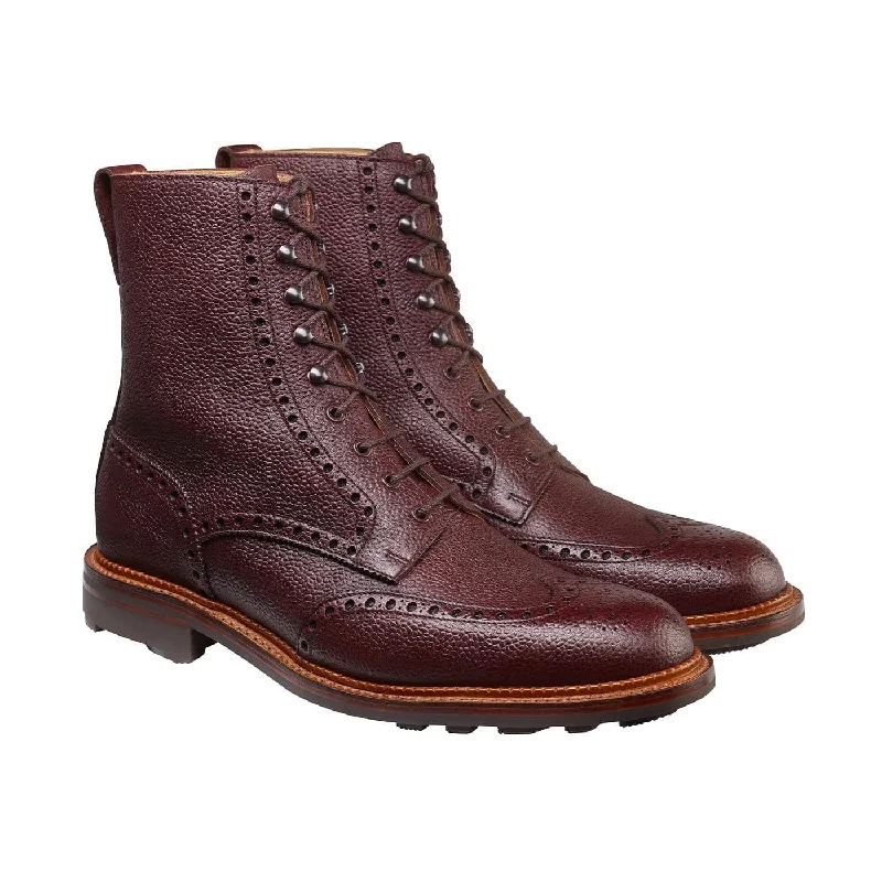 Comfortable Leather Footwear Islay Oxblood Zug Grain