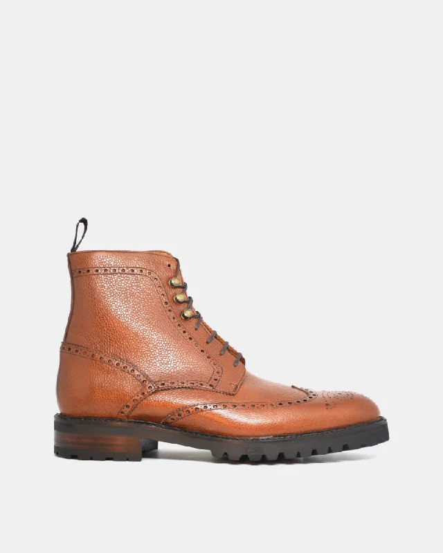 Comfortable Snow Boots For Women John - Cognac Grain - Soho