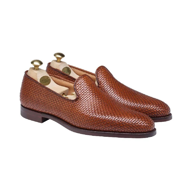 Designer Boots For Hiking Kensington Tan Woven Calf