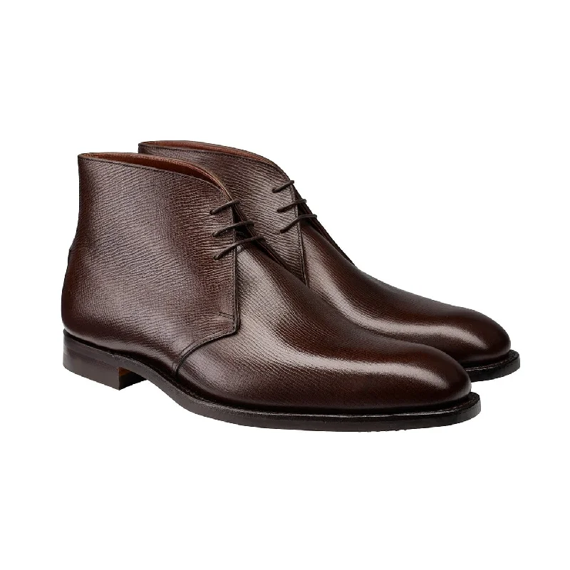 Comfortable Running Footwear Kew Dark Brown Willow Grain