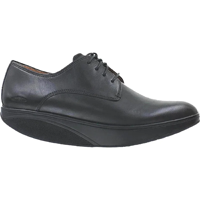 Comfortable Platform Boots Men's MBT Kabisa 5S Black Leather
