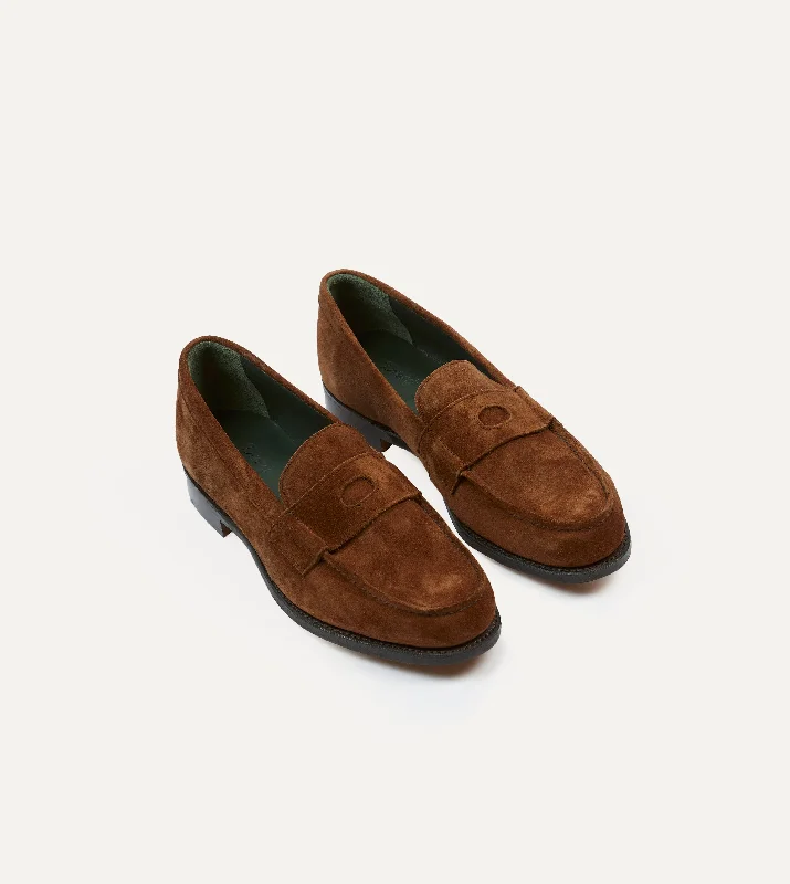 Best Casual Shoes For Sale Snuff Suede Charles Mk II Goodyear Welted Penny Loafer