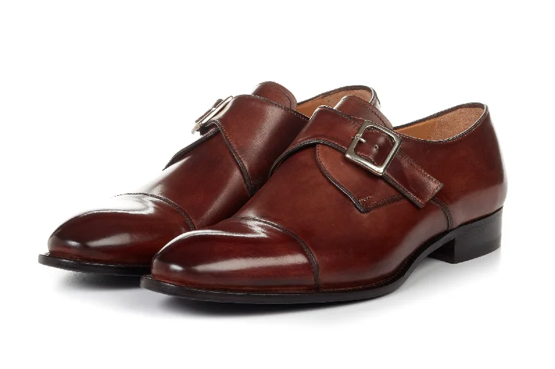 Comfortable Sports Boots Online The Olivier Single Monk Strap - Brown