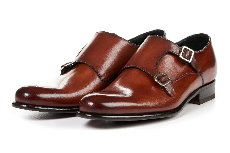 Fashionable Sports Sandals The Poitier Double Monk Strap - Havana Brown