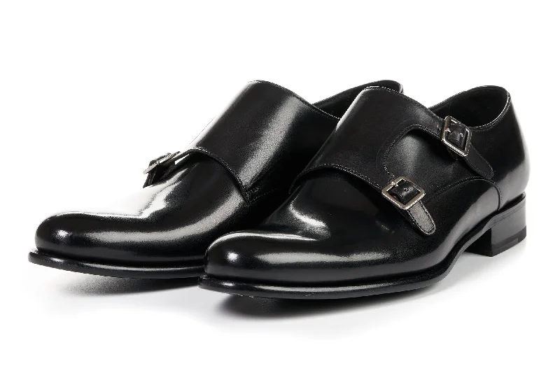 Trendy Walking Shoes The Poitier Double Monk Strap - Nero
